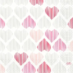 Tissue-Serviette 33 x 33 cm Amour 3-lagig