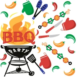 Tissue-Serviette 33 x 33 cm Bbq Mix 3-lagig