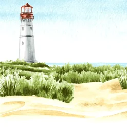 Tissue-Serviette 33 x 33 cm Beach Lighthouse 3-lagig