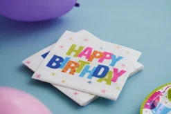 Tissue-Serviette 33 x 33 cm Birthday Stars 3-lagig