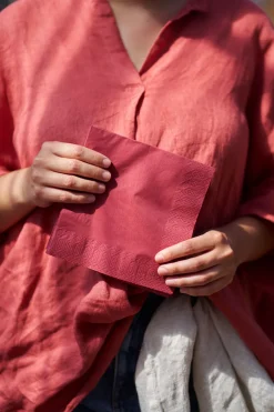Tissue-Serviette 33 x 33 cm Bordeaux 3-lagig
