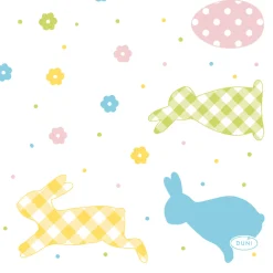 Tissue-Serviette 24 x 24 cm Bunnies & Eggs 3-lagig