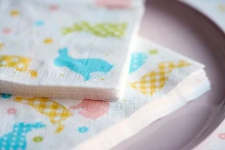 Tissue-Serviette 24 x 24 cm Bunnies & Eggs 3-lagig