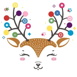 Tissue-Serviette 33 x 33 cm Colourful Deer 3-lagig