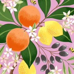 Tissue-Serviette 33 x 33 cm Exotic Fruits 3-lagig