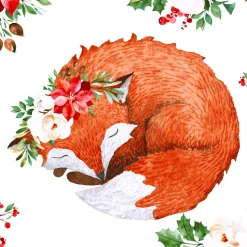 Tissue-Serviette 33 x 33 cm Floral Fox 3-lagig