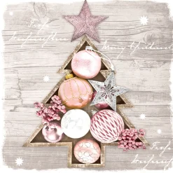 Tissue-Serviette 33 x 33 cm Framed Baubles 3-lagig