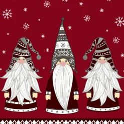 Tissue-Serviette 24 x 24 cm Gnomes 3-lagig