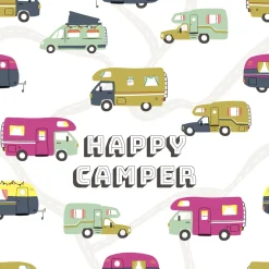 Tissue-Serviette 33 x 33 cm Happy Camper 3-lagig