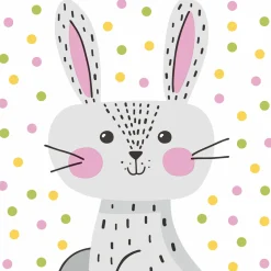 Tissue-Serviette 33 x 33 cm Happy Bunny 3-lagig