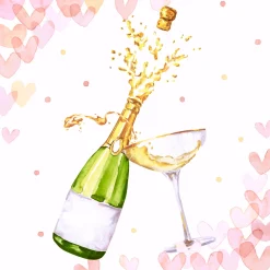 Tissue-Serviette 33 x 33 cm Hearts Bubbles 3-lagig