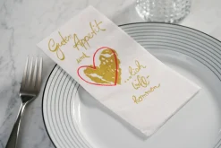 Tissue-Serviette 40 x 40 cm Herzlich Willkommen 2-lagig