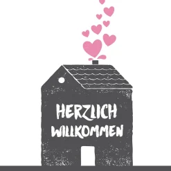 Tissue-Serviette 33 x 33 cm Herzlich Willkomme 3-lagig