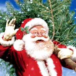 Tissue-Serviette 24 x 24 cm Here Comes the Tree 3-lagig