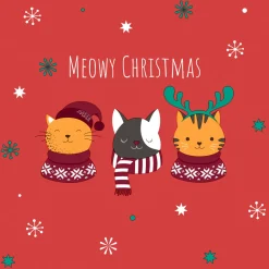 Tissue-Serviette 33 x 33 cm Meowy Xmas 3-lagig