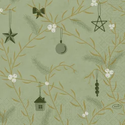 Tissue-Serviette 33 x 33 cm Noel Pistachio 3-lagig