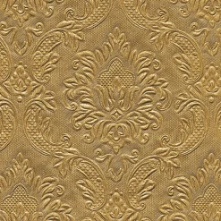 Tissue-Serviette 24 x 24 cm Ornament Gold 3-lagig