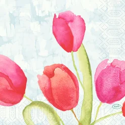 Tissue-Serviette 33 x 33 cm Painted Tulips 3-lagig