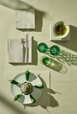 Tissue-Serviette 40 x 40 cm Pistaziengrün 3-lagig