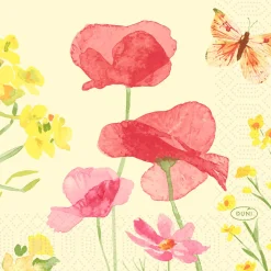 Tissue-Serviette 24 x 24 cm Poppy Field 3-lagig