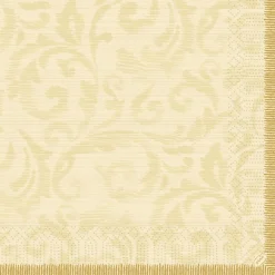 Tissue-Serviette 40 x 40 cm Rich Damast Cream 3-lagig