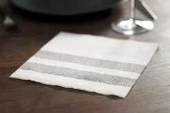 Tissue-Serviette 40 x 40 cm Rigato Black 3-lagig