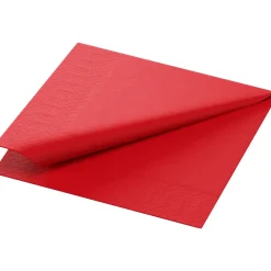 Tissue-Serviette 24 x 24 cm Rot 3-lagig
