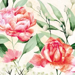 Tissue-Serviette 33 x 33 cm Rose symphonie 3-lagig