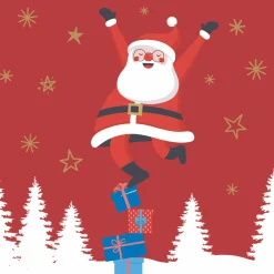 Tissue-Serviette 33 x 33 cm Santa time 3-lagig