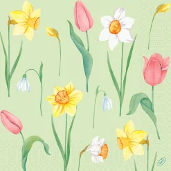Tissue-Serviette 40 x 40 cm Spring Melody 3-lagig