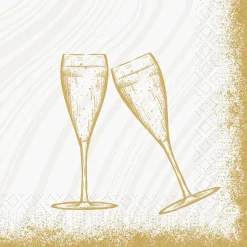 Tissue-Serviette 33 x 33 cm Sparkly cheers wh 3-lagig