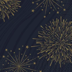 Tissue-Serviette 33 x 33 cm Sparkly Black 3-lagig