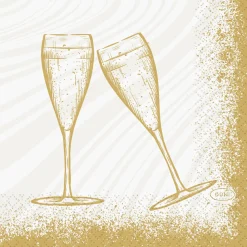 Tissue-Serviette 24 x 24 cm Sparkly cheers wh 3-lagig