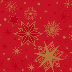 Tissue-Serviette 24 x 24 cm Stargazing Red 3-lagig