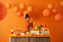 Tissue-Serviette 40 x 40 cm Sun Orange 2-lagig