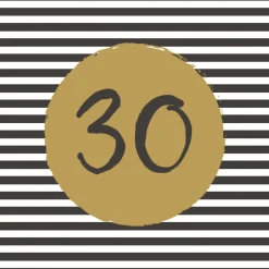 Tissue-Serviette 33 x 33 cm 30th Birthday 3-lagig