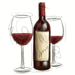 Tissue-Serviette 33 x 33 cm Vino Rosso 3-lagig