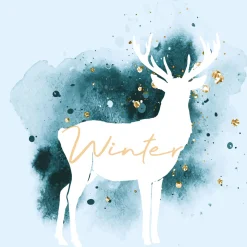 Tissue-Serviette 33 x 33 cm Watercolour Winter 3-lagig