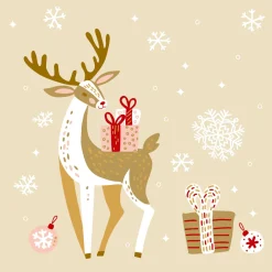 Tissue-Serviette 33 x 33 cm Xmas Deer 3-lagig