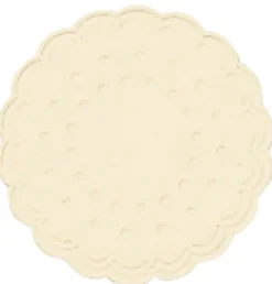 Tissue-Untersetzer, rund Ø 7,5 cm Cream Mehrlagig