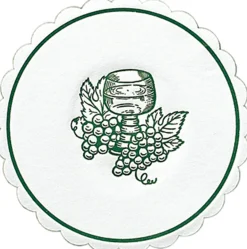 Tissue-Untersetzer, rund Ø 10 cm Grapes Green Mehrlagig