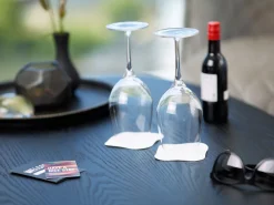 Tissue-Untersetzer, rund Ø 7,5 cm Bordeaux Mehrlagig