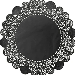 Tortenspitzen rund Ø 19 cm Schwarz