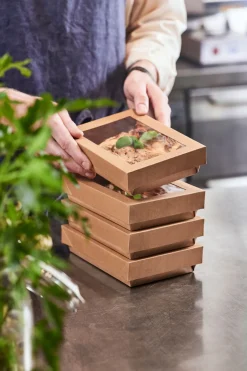 Viking Brick Deckel mit Fenster 1100 ml Braun